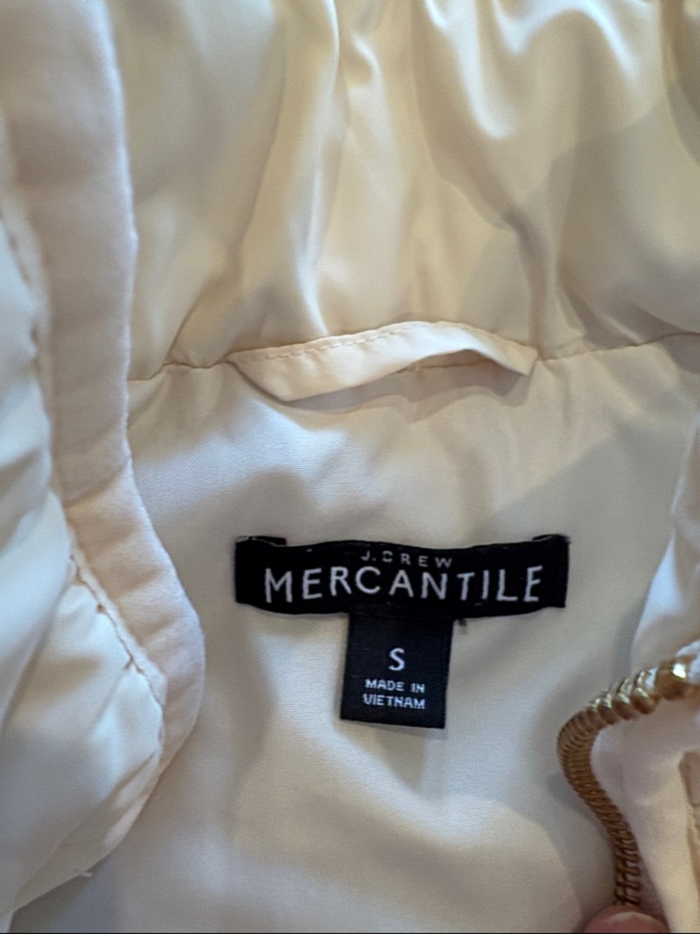 LAST CHANCE! J. Crew Factory Cream Puffer Vest - Picture 2 of 5